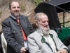 Firmenfeier aus Anlass 80 Jahre Johann Grander, Grander Wasserbelebung in der Firmenzentrale in Jochberg, 2010-04-24; im Bild (v.l.n.r.): GF Hansi Grander mit seinem Vater Johann Grander ; Foto: Roland Muehlanger