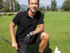 Tennisprofi Philipp Kohlschreiber bei Golfrunde am Golfplatz Kit