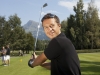 Tennisprofi Philipp Kohlschreiber bei Golfrunde am Golfplatz Kitzbühel-Schwarzsee